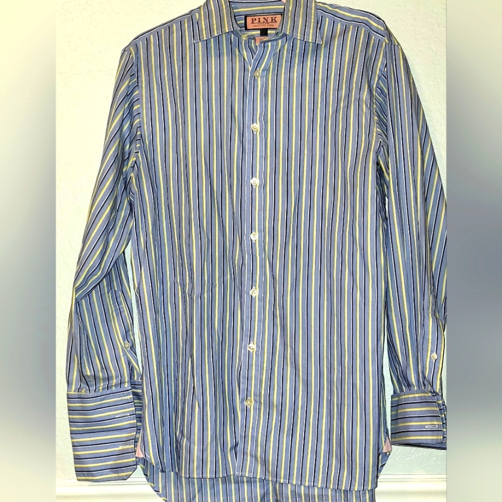 Thomas Pink Pin Stripped Dress Shirt